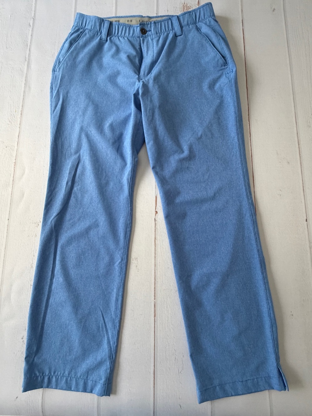 Under Armour Golf Pants Mens 34x30 Blue Loose Fit Performance Stretch